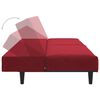 vidaXL Schlafsofa 2-Sitzer mit Fu&szlig;hocker Weinrot Samt