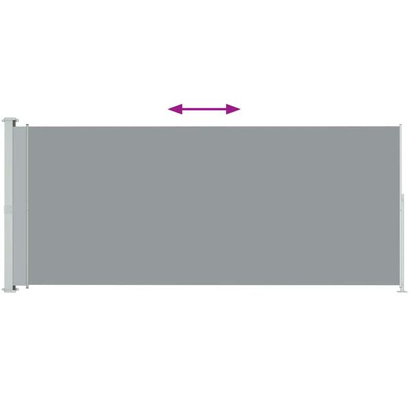 vidaXL Seitenmarkise Ausziehbar 180x500 cm Grau