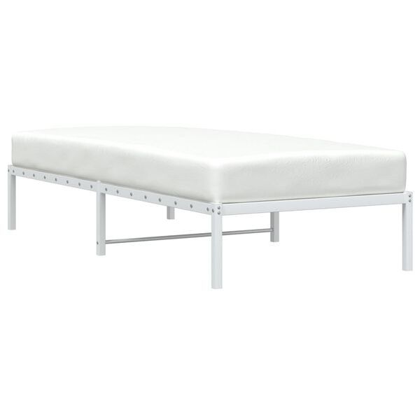 vidaXL Bettgestell Metall Wei&szlig; 90x190 cm
