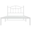 vidaXL Bettgestell mit Kopfteil Metall Wei&szlig; 100x200 cm
