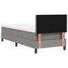 vidaXL Boxspringbett mit Matratze mit Kopfteil Taupe 80 x 200 cm Stoff