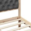 vidaXL Bettrahmen Dunkelgrau 90 x 190 cm Massives Kiefernholz