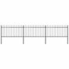 vidaXL Gartenzaun mit Speerspitze Stahl 504 x 100 cm Schwarz