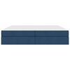 vidaXL Aufbewahrungsbett mit Matratze Blau 200 x 200 cm Polyester