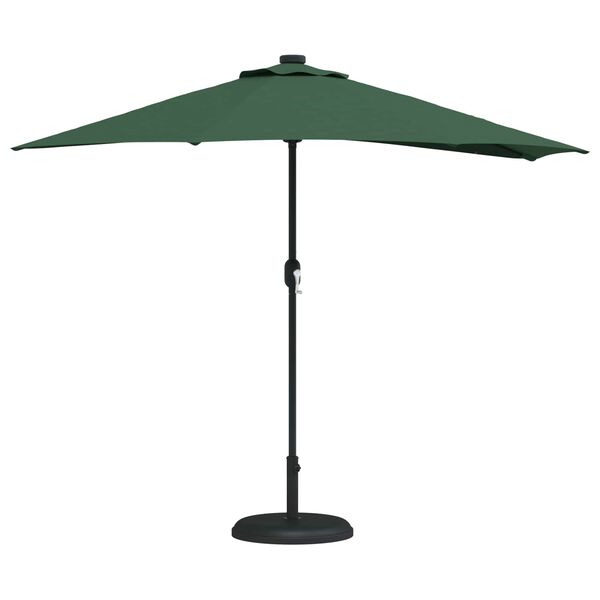 vidaXL Garten-Sonnenschirm Gr&uuml;n 294 x 150 x 224 cm Polyester und Stahl