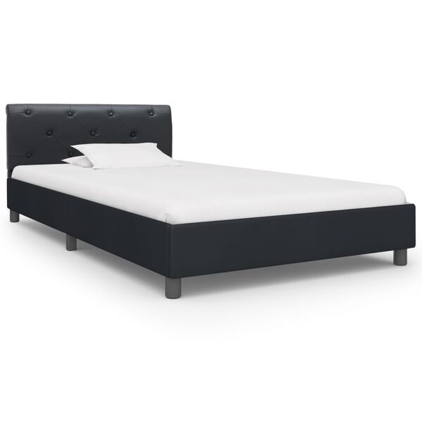 vidaXL Bettgestell Schwarz Kunstleder 100 &times; 200 cm