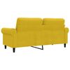 vidaXL 2-Sitzer-Sofa Gelb 140 cm Samt