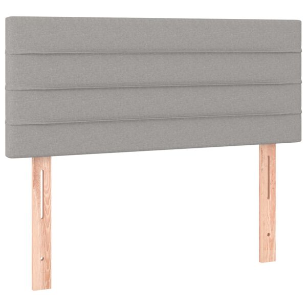 vidaXL Kopfteil Hellgrau 90x5x78/88 cm Stoff
