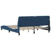 vidaXL Bettgestell ohne Matratze Blau 180x200 cm Stoff