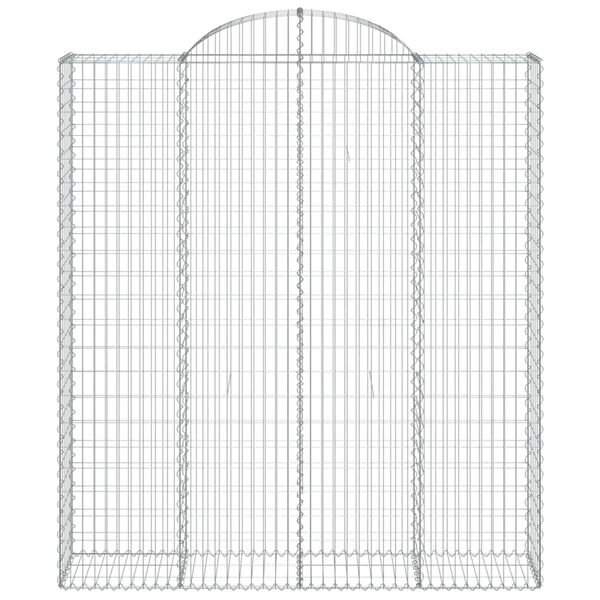 vidaXL Gabionen mit Hochbogen 8 Stk. 200x50x220/240cm Verzinktes Eisen