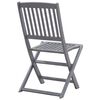 vidaXL Klappbare Gartenst&uuml;hle 2 Stk. mit Kissen Massivholz Akazie