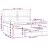vidaXL Boxspringbett mit Matratze Dunkelgrau 200x200 cm Stoff