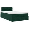 vidaXL Ottoman-Bett mit Matratze Dunkelgr&uuml;n 120x190 cm Samt