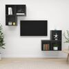 vidaXL 4-tlg. TV-Schrank-Set Hochglanz-Grau Holzwerkstoff