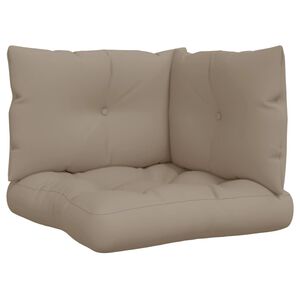 vidaXL Palettenkissen 3-tlg. Taupe Stoff