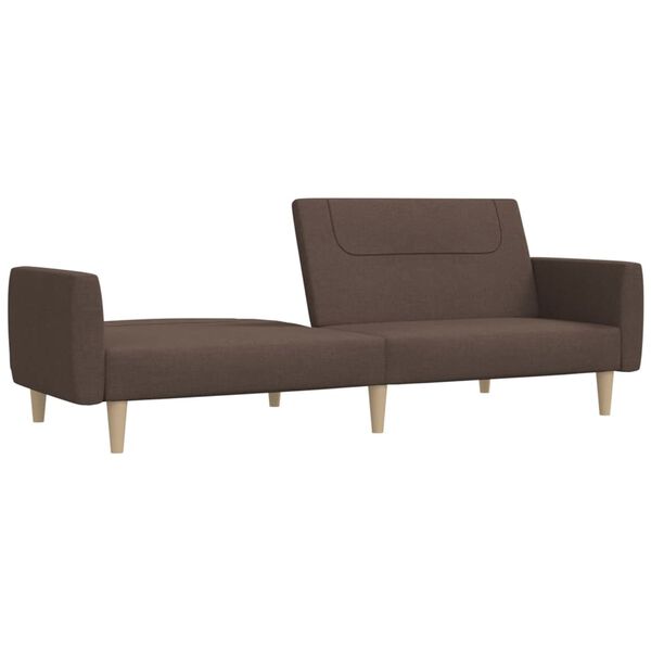 vidaXL Schlafsofa 2-Sitzer Taupe Stoff