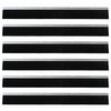 vidaXL Aufsteck T&uuml;rb&uuml;rstendichtungen 6 pcs Silber 100 cm