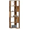 vidaXL Eck-B&uuml;cherregal 5 B&ouml;den Altholz-Optik 50x50x179cm Holzwerkstoff