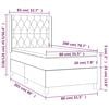 vidaXL Boxspringbett mit Matratze & LED Taupe 80x200 cm Stoff