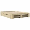 vidaXL Bettgestell Sonoma-Eiche 135x190 cm Holzwerkstoff