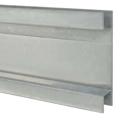 vidaXL Pfosten für Gabionenzaun Silbern 240 cm Verzinkter Stahl