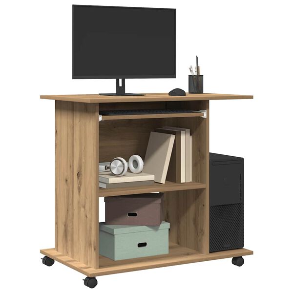 vidaXL Schreibtisch Artisan-Eiche 80x50x75 cm Holzwerkstoff
