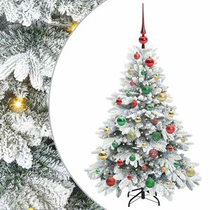 vidaXL K&uuml;nstlicher Weihnachtsbaum mit 150 LEDs Wei&szlig; 120 cm PE und PVC