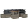 vidaXL Garten Essgruppe mit Kissen 6 pcs Grau und Braun