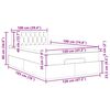 vidaXL Ottomane Bett mit Matratze & LEDs Creme 120x190 cm Stoff