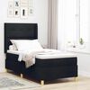 vidaXL Boxspringbett mit Matratze Schwarz 100 x 200 cm Stoff
