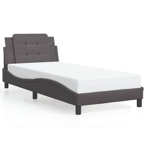 vidaXL Bettgestell ohne Matratze "Zadar" Grau 80x200 cm Kunstleder