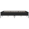 vidaXL Bettgestell Schwarz 140x200 cm Holzwerkstoff und Metall