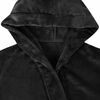 vidaXL Bademantel Hoodie Schwarz L Flanell