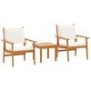 vidaXL Gartensofa-set 3 stk. 2-Sitzanzahl Cremewei&szlig; Massivholz Akazie