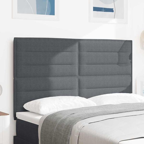 vidaXL Kopfteil mit Kopfteil Dunkelgrau 160 cm Kunstleder