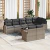 vidaXL Gartensofa-set Grau 55 x 55 x 37 cm Poly-Rattan