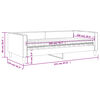 vidaXL Tagesbett mit Matratze Taupe 100x200 cm Stoff