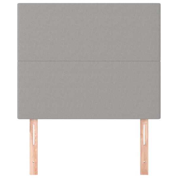 vidaXL Kopfteil Hellgrau 90x5x118/128 cm Stoff