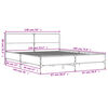 vidaXL Bettgestell R&auml;uchereiche 135x190 cm Holzwerkstoff und Metall