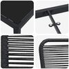 vidaXL Garten Essgruppe 7 pcs Schwarz Pulverbeschichteter Stahl