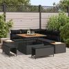 vidaXL Gartensofa-set 8 pcs Schwarz Poly-Rattan