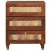 vidaXL Nachttische mit Schubladen 50 x 33 x 62 cm Massivholz Mango