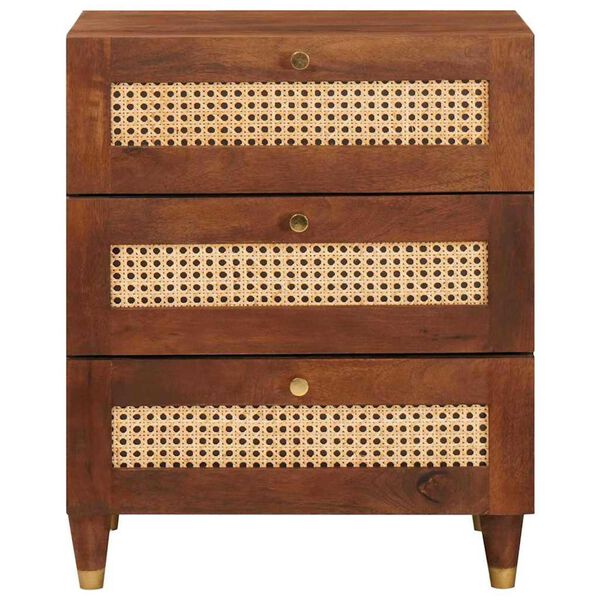 vidaXL Nachttische mit Schubladen 50 x 33 x 62 cm Massivholz Mango