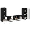 vidaXL TV-Schrankset 4 pcs Schwarz Holzwerkstoff