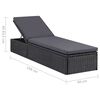 vidaXL 11-tlg. Garten-Essgruppe Poly Rattan Schwarz