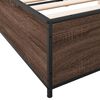 vidaXL Bettgestell Braun Eichen-Optik 140x200 cm Holzwerkstoff Metall
