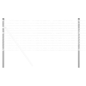 vidaXL Zaunpfosten 2 Stk. Silber 50 cm Pulverbeschichteter Stahl