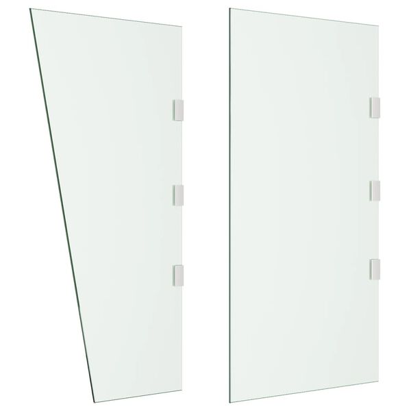vidaXL Seitenw&auml;nde f&uuml;r Vordach 2 Stk. Transparent Hartglas