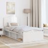 vidaXL Bettrahmen mit Kopfteil Wei&szlig; 100 x 200 cm Massives Kiefernholz