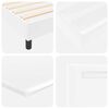 vidaXL Boxspringbett mit Matratze Wei&szlig; 90 x 190 cm Kunstleder